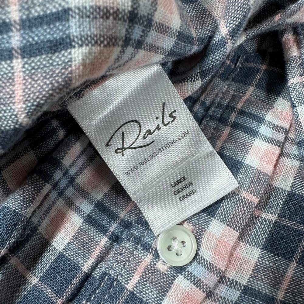 Rails NWT Connor Plaid Linen Blend Button Up LS S… - image 7